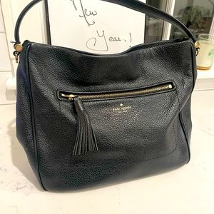 Kate Spade black leather shoulder bag